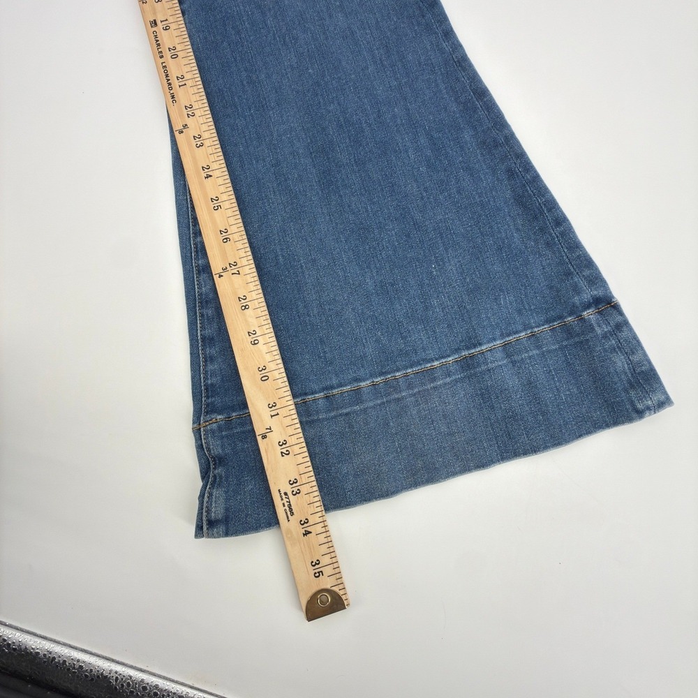 Veronica Beard Sheridan Jeans Womens 27 Blue Exaggerated Flare High Rise Airway - Picture 14 of 16